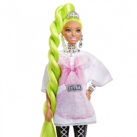 Παιχνιδολαμπάδα Barbie Extra #11 Neon Green Hair HDJ44 για 3+ Ετών Mattel