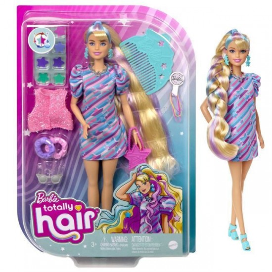 Παιχνιδολαμπάδα Barbie Totally Hair-Stars HCM88 για 3+ Ετών Mattel