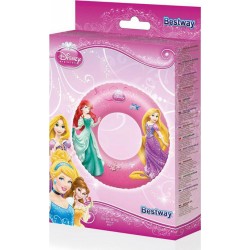 Bestway Παιδικό Σωσίβιο Κουλούρα Disney Princess με Διάμετρο 56εκ. για 3-6 Ετών Ροζ
