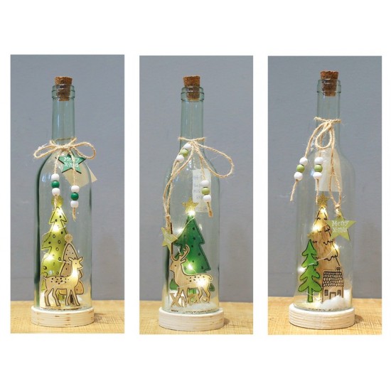 ΔΙΑΚΟΣΜΗΤΙΚΑ TOTAL XMAS BN0717 GLASS XMAS BOTTLE 8χ8χ31,5cm