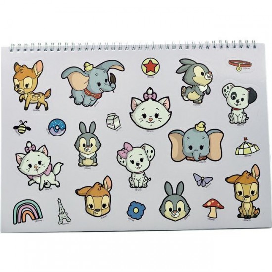 GIM ΜΠΛΟΚ ΖΩΓΡ.23X33 40Φ+STIC. DISNEY ANIMALS-341-22416