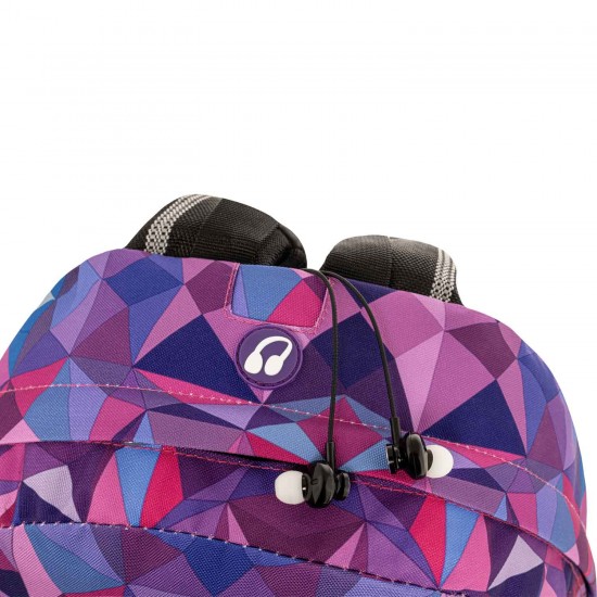 POLO ΣΑΚΙΔΙΟ ORIGINAL SCARF PURPLE/BLUE SHAPES 8339 POLO ΣΑΚΙΔΙΟ ORIGINAL SCARF PURPLE/BLUE SHAPES 8339