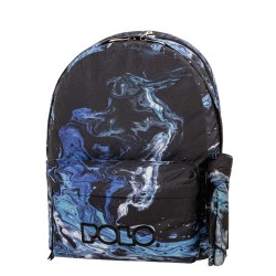 POLO ΣΑΚΙΔΙΟ ORIGINAL DOUBLE SCARF SHAPES  BLACK/BLUE 