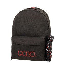 POLO ΣΑΚΙΔΙΟ ORIGINAL DOUBLE SCARF -ΜΑΥΡΟ/ΜΠΟΡΝΤΩ 2033