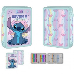 Κασετίνα διπλή γεμάτη Must 15x5x21cm Lilo & Stitch 000565020