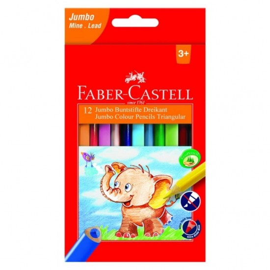 Ξυλομπογιές Faber-Castell Extra Jumbo 12 χρωμάτων  - 116501