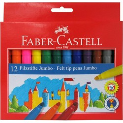 ΜΑΡΚΑΔΟΡΟΙ 12 ΧΡΩΜΑΤΩΝ JUMBO FABER-CASTELL