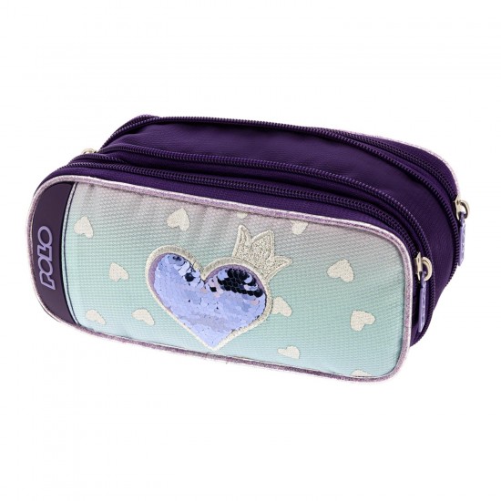 POLO PENCIL CASE BASE-FREE EXPAND HEART 937007-8118