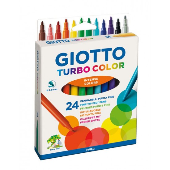 Μαρκαδόροι Giotto Turbo Color 24 Χρωμάτων Λεπτοί -----417000