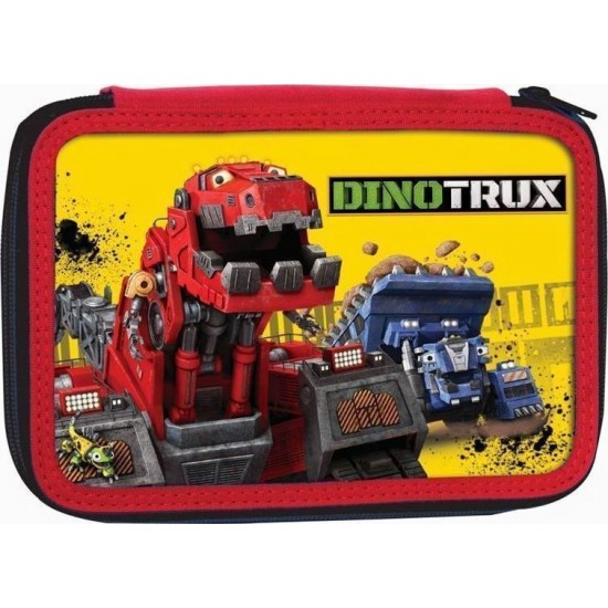 GIM Σχολική Κασετίνα Διπλή Γεμάτη Dinotrux 345-04100