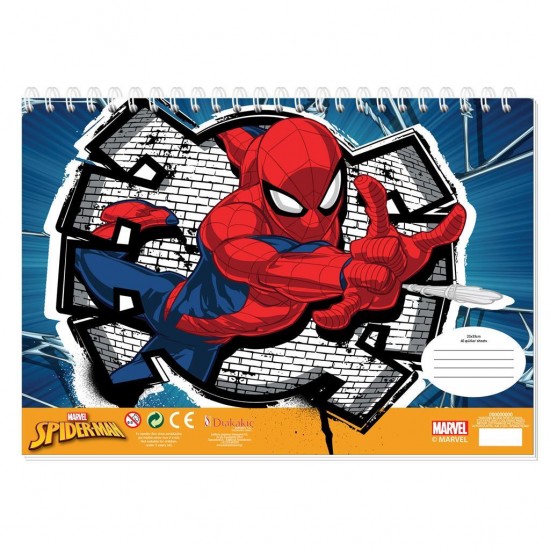 ΜΠΛΟΚ ΖΩΓΡΑΦ SPIDERMAN 23X33 40ΦΥΛ ΑΥΤΟΚ-ΣΤΕΝΣΙΛ- 2ΣΕΛ ΧΡ  2ΣΧ