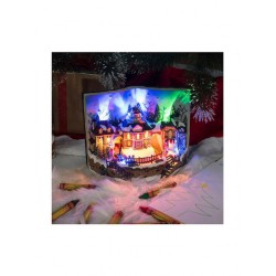 Χριστουγεννιάτικο Φωτιζόμενο Χωριό με Μουσική 26cm 98322